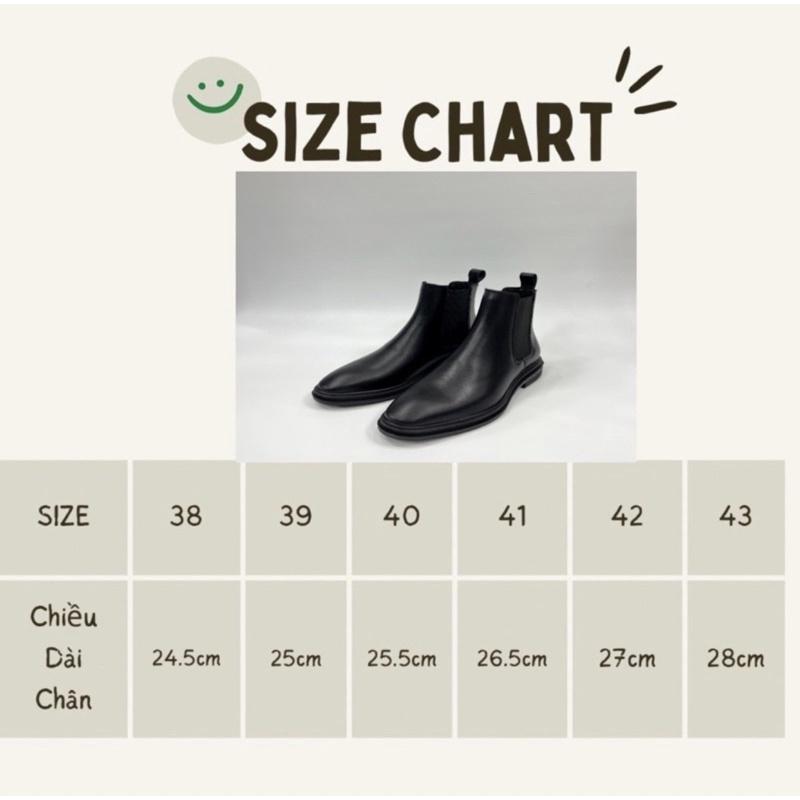 Chelsea Boots Nam cổ cao 3 màu ,giày da bò nappa nhập khẩu YouTus