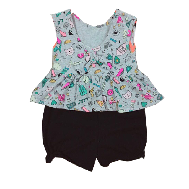 Combo 2-3 Bộ bèo bé gái vải cotton siêu mát