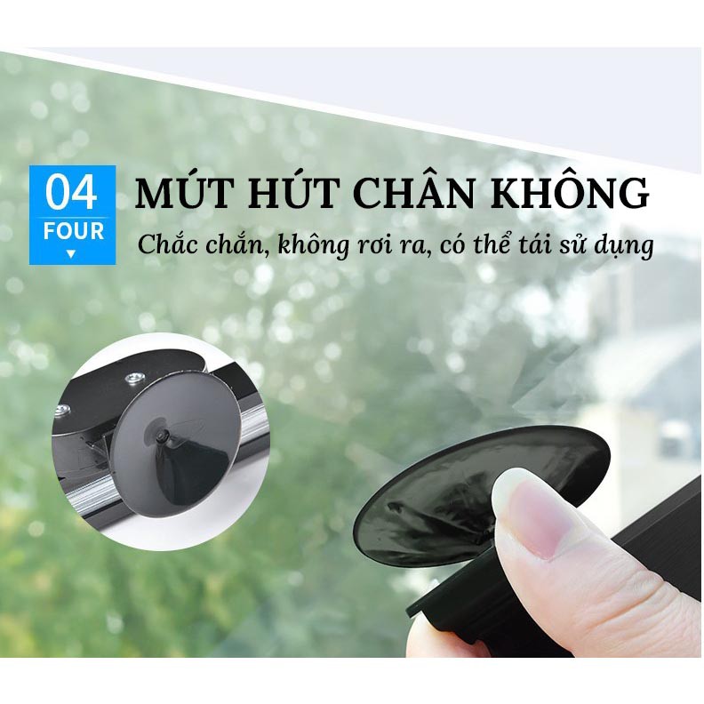 Rèm bạt che nắng kính lái xe hơi xe ô tô dây cuốn tự động chất liệu Polyester cao cấp