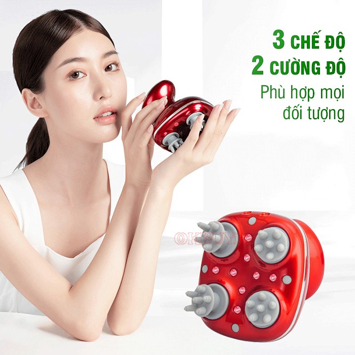 Máy massage đầu thư giãn với 3 chế độ Nikio NK-111