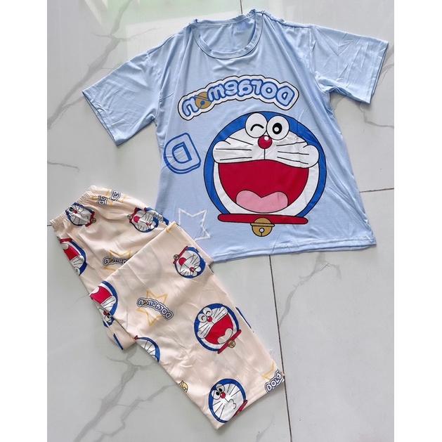 Đồ ngủ nữ, đồ bộ mặc nhà Quảng Châu, thun cotton thoáng mát, hoạ tiết hoạt hình dễ thương