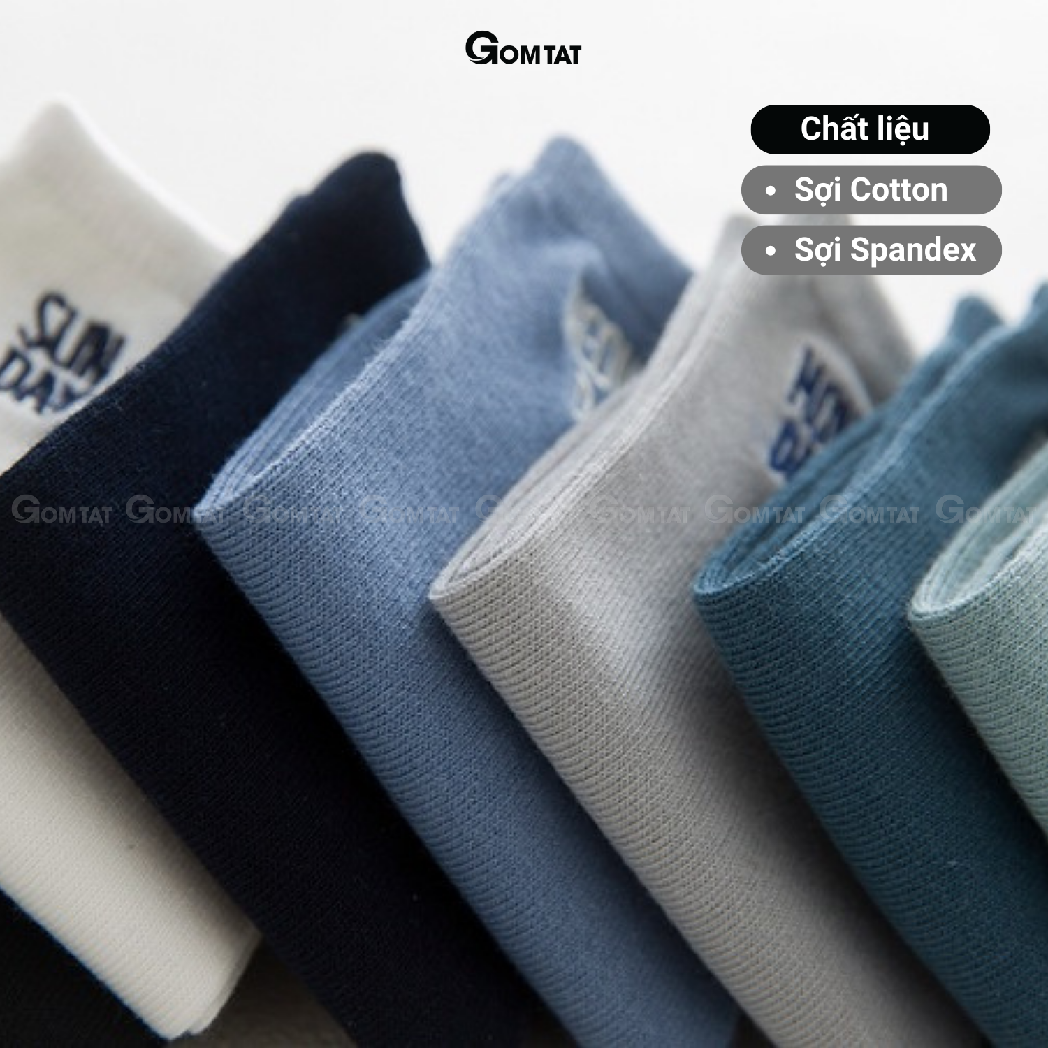 Set 7 đôi tất nam cổ ngắn chất liệu cotton cao cấp, vớ nam cổ thấp set 7 đôi sử cả tuần - VOTUNAM02