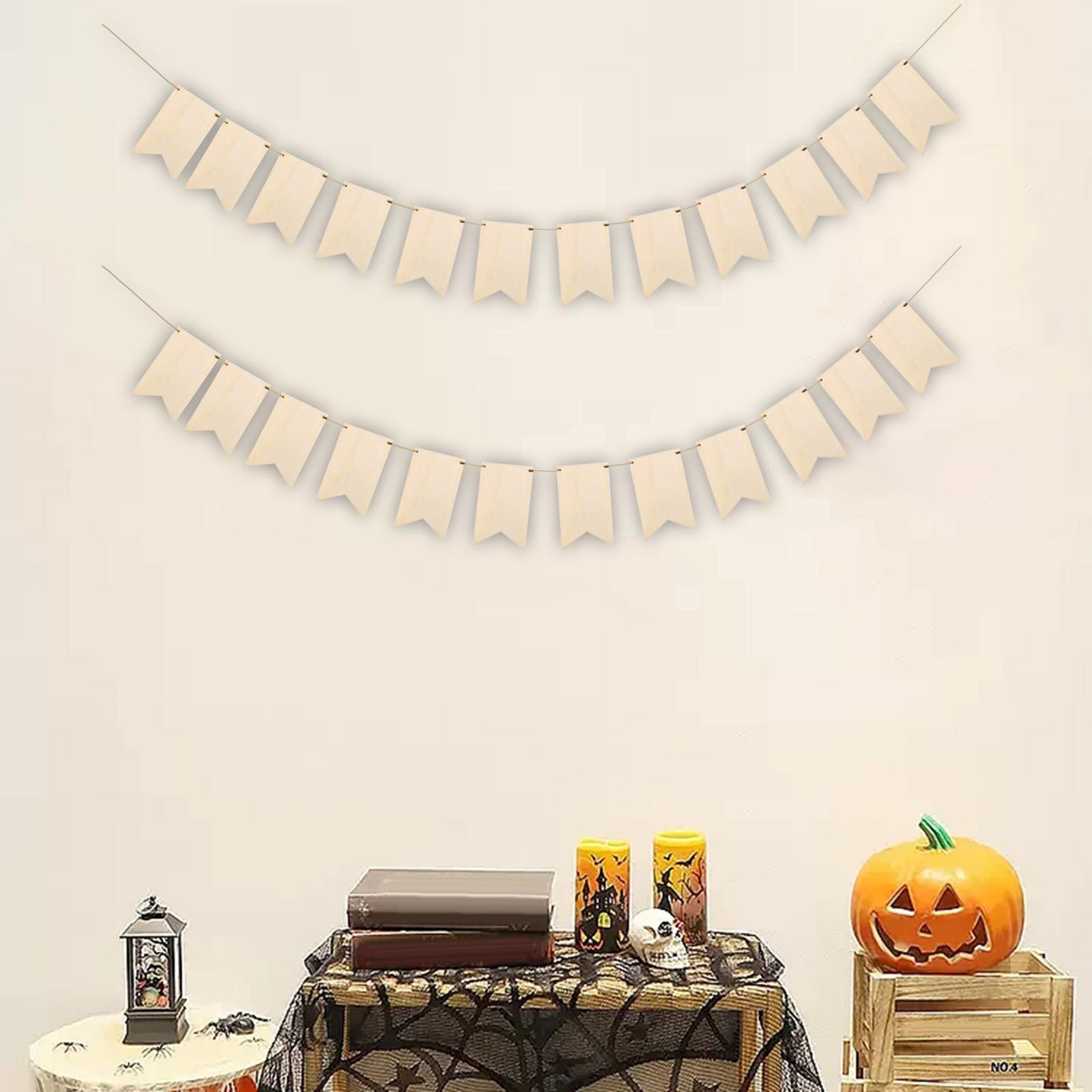 24x Unfinished Blank Wood Signs Wooden Slices with Hole Handmade Ornament Hanging Party Banners Unfinished Wood Plaque for Birthday Crafting