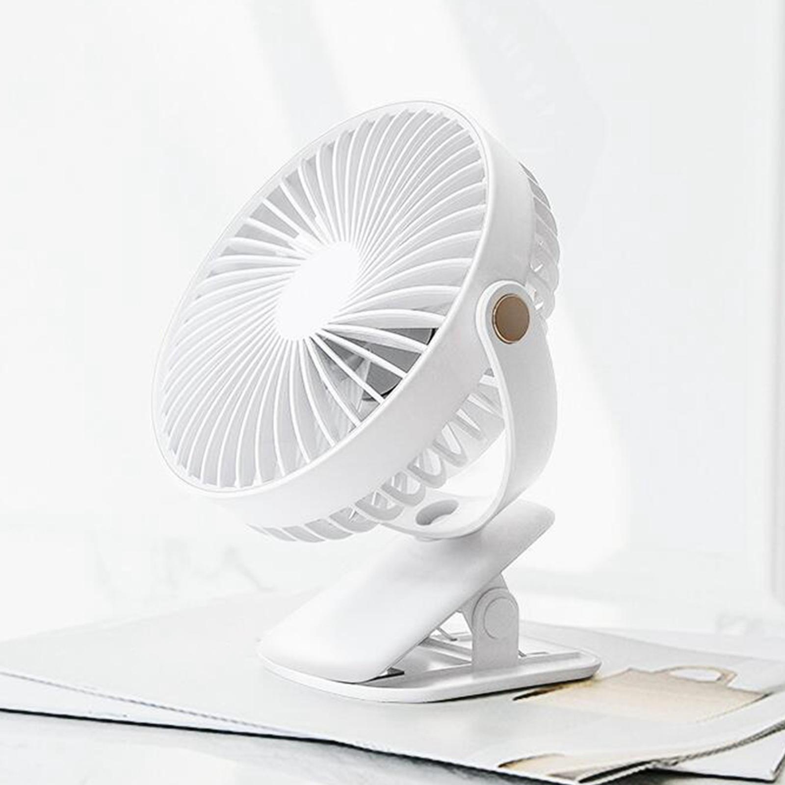 Portable Table Fan Clip-On Type 3 Speeds Cooling for Baby Stroller