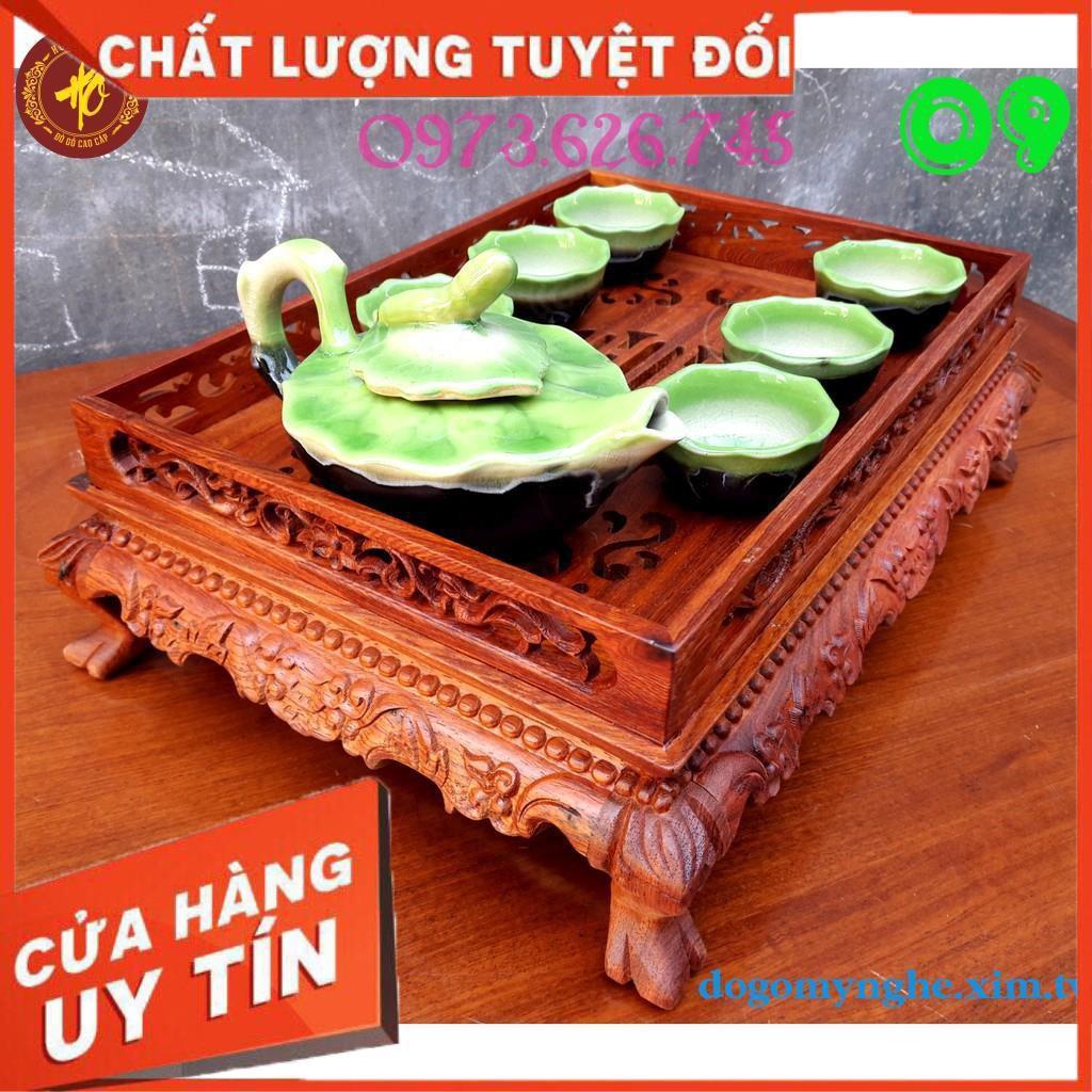 Khay trà bàn trà gỗ hương, khay rồng chầu chân quỳ