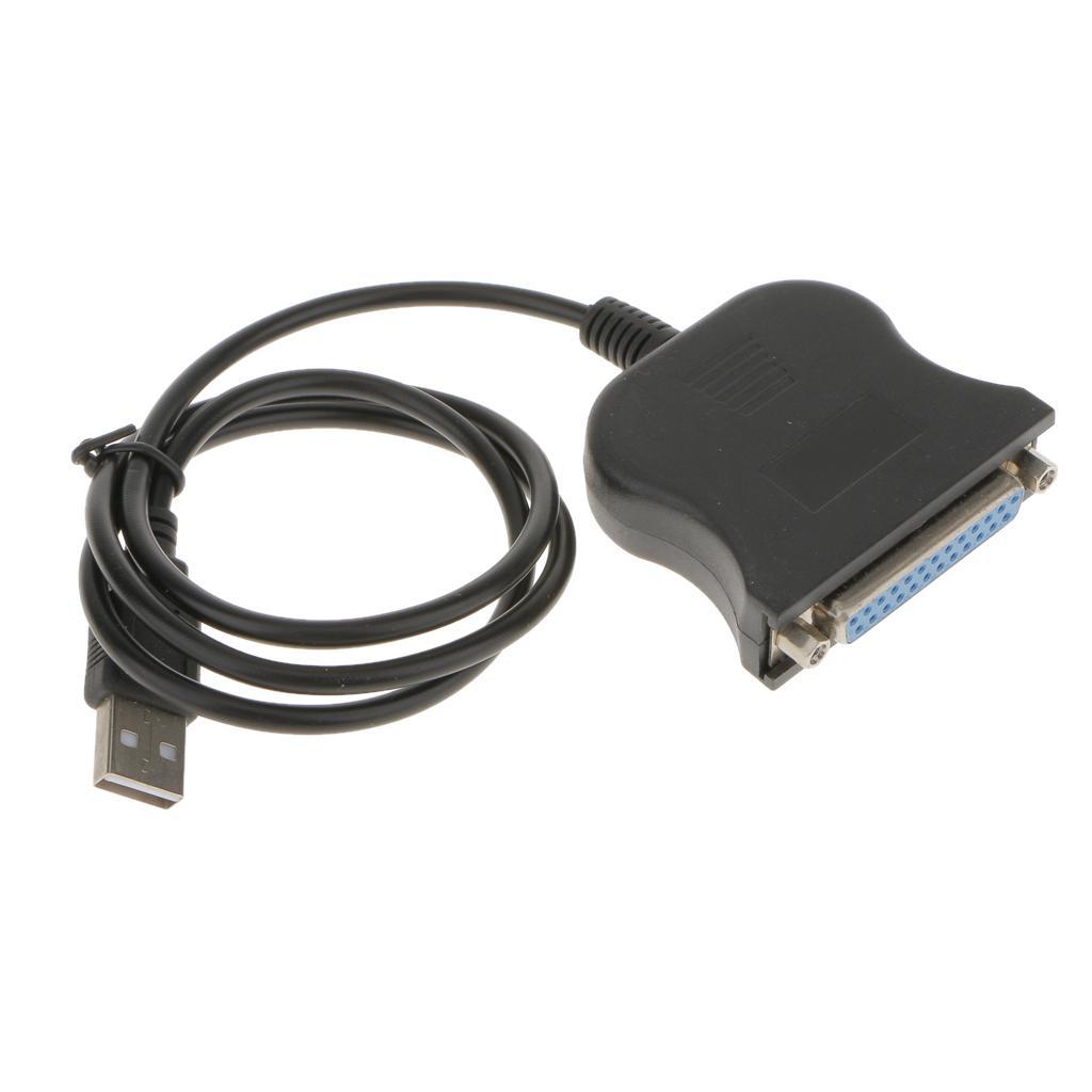 1Piece USB Parallel Printer Cable DB 25 LPT Connector adapter Wire