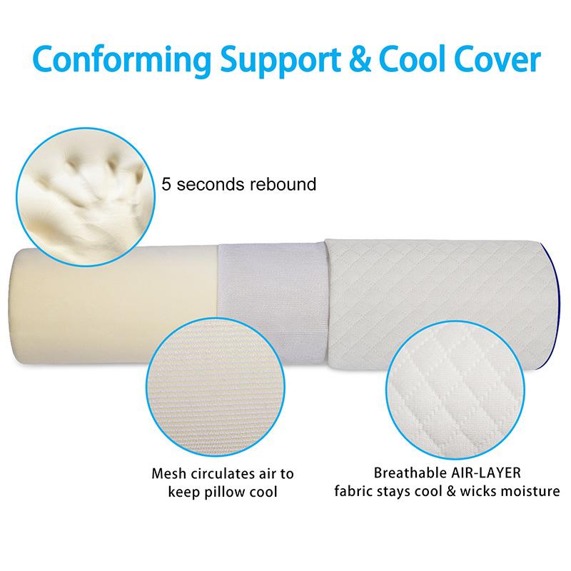 Cột Bông Mút Dài Chăn Ga Gối Sofa Đệm Lưng Đàn Hồi Chậm Chân Eo Cổ Bảo Vệ Cổ Tử Cung Chỉnh Hình Gối