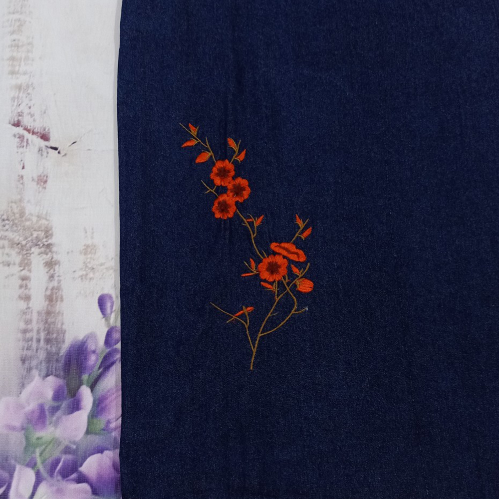Váy Chống Nắng Jean Nữ Vải Cotton Dày Dặn Có Túi Và Nút Bấm JHT109