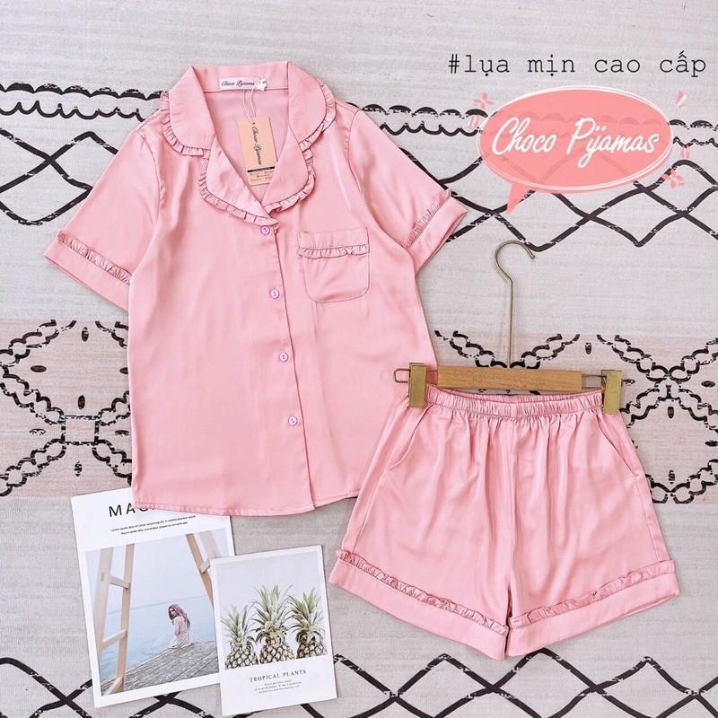 Đồ bộ Choco Pijama - Bộ ngủ lụa cao cấp đùi cộc chất siêu mát siêu mềm