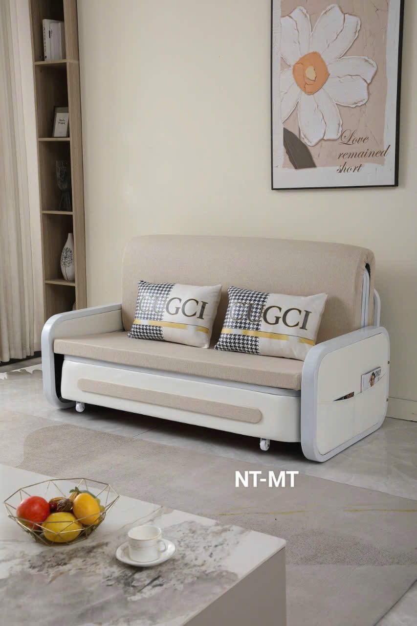 Hình ảnh Giường Sofa, Sofa Giường Gấp Gọn Thành ghế Thông Minh 2 trong 1 Tundo Tặng Đệm Và Gối