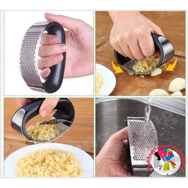 Dụng cụ ép tỏi thép không gỉ