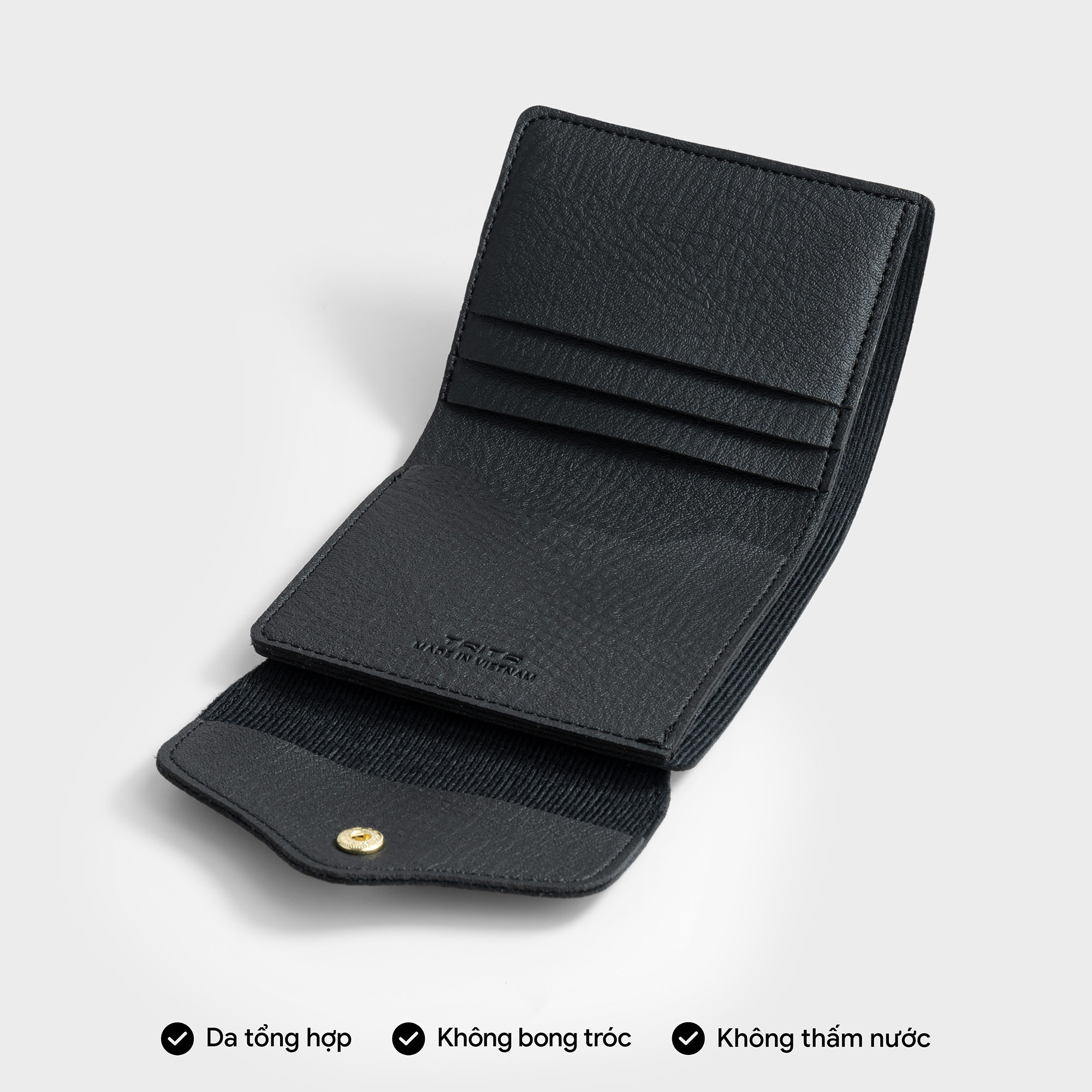 Ví Trita ( Thời trang nữ gập 3 phong cách basic - Ví da RV59 )