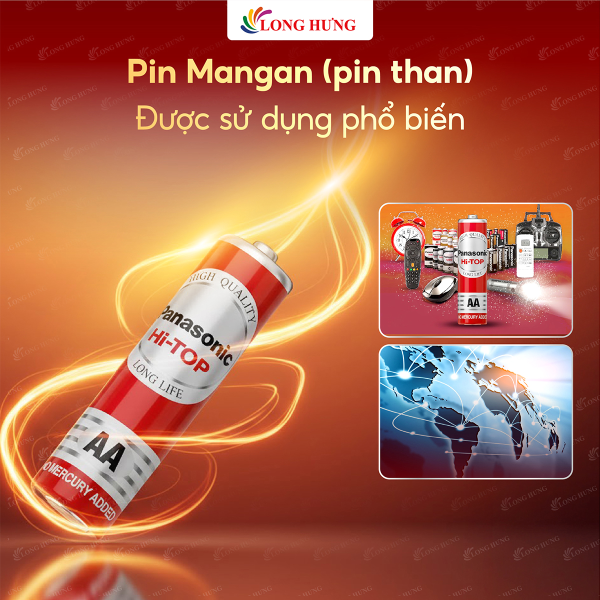 Hộp Pin than đỏ Panasonic AA R6DT/4S-V (60 viên) - Hàng chính hãng