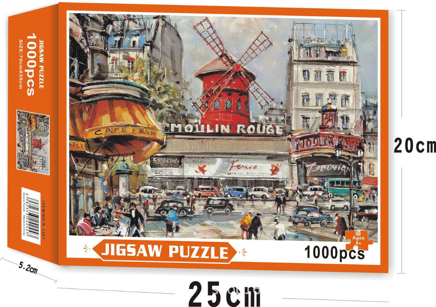 Bộ Tranh Ghép Xếp Hình 1000 Pcs Jigsaw Puzzle (Tranh ghép 70*50cm) Moulin Rouge  Bản Thú Vị Cao Cấp