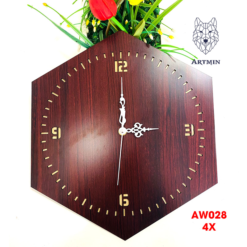 AW028 - Đồng Hồ Gỗ Decor Cách Tân – Đồng Hồ Treo Tường Trang Trí Nhà Độc Lạ
