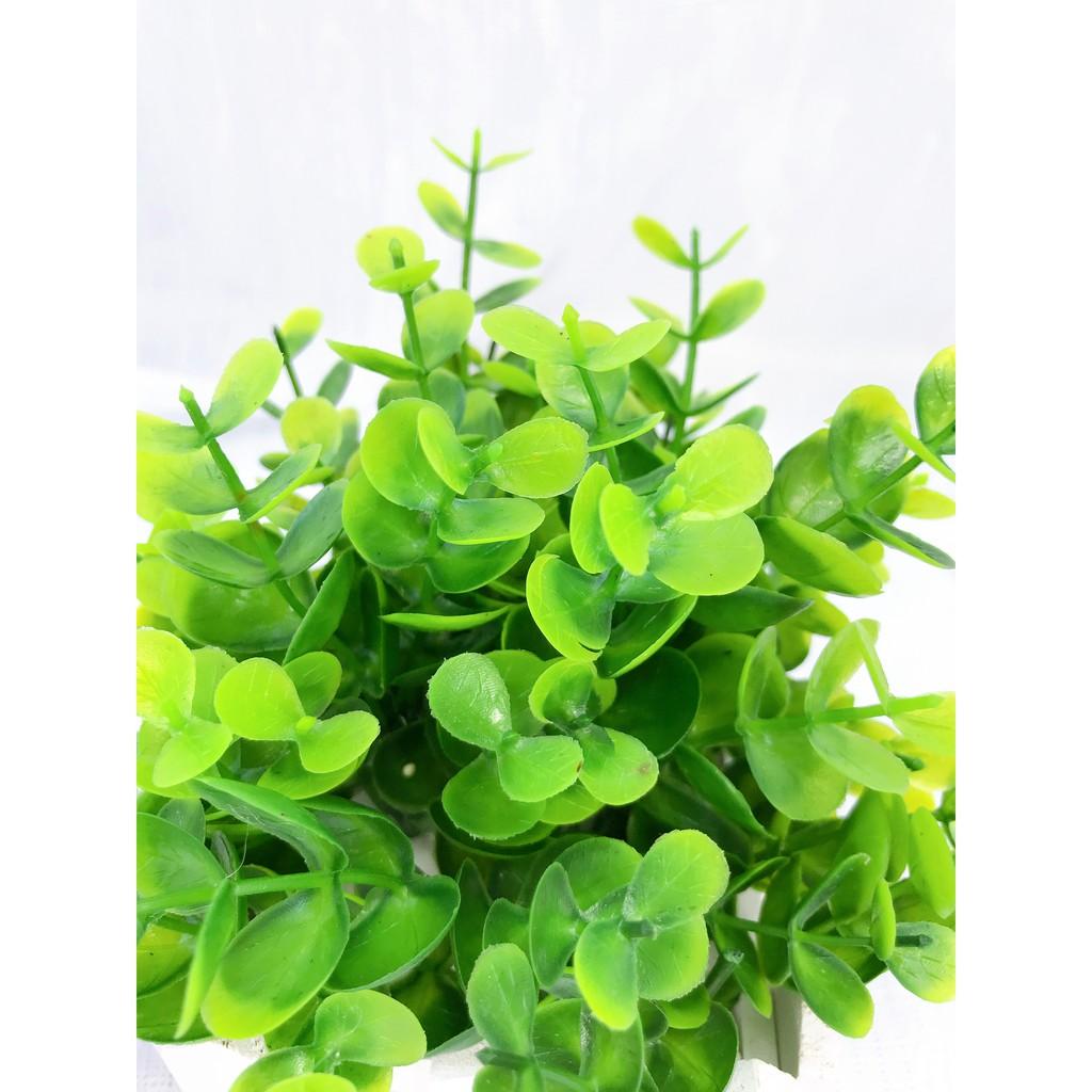Cành Lá Ngâu giả cao 30cm, 6 nhánh - Cành điểm trang trí lọ hoa, lẵng hoa