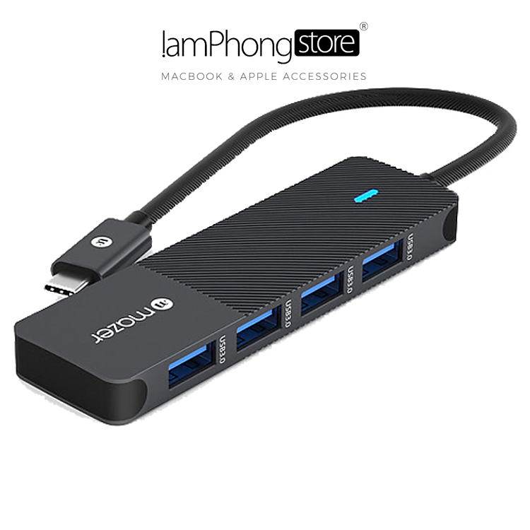 Cổng Chuyển Đổi Mazer USB-C Multimedia Pro Hub 4-in-1 - Hàng Chính Hãng