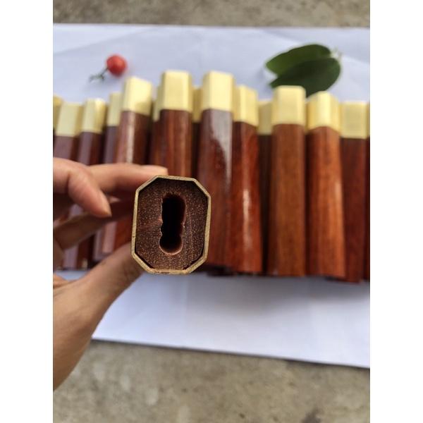 Chuôi bát giác gỗ hương khâu đồng