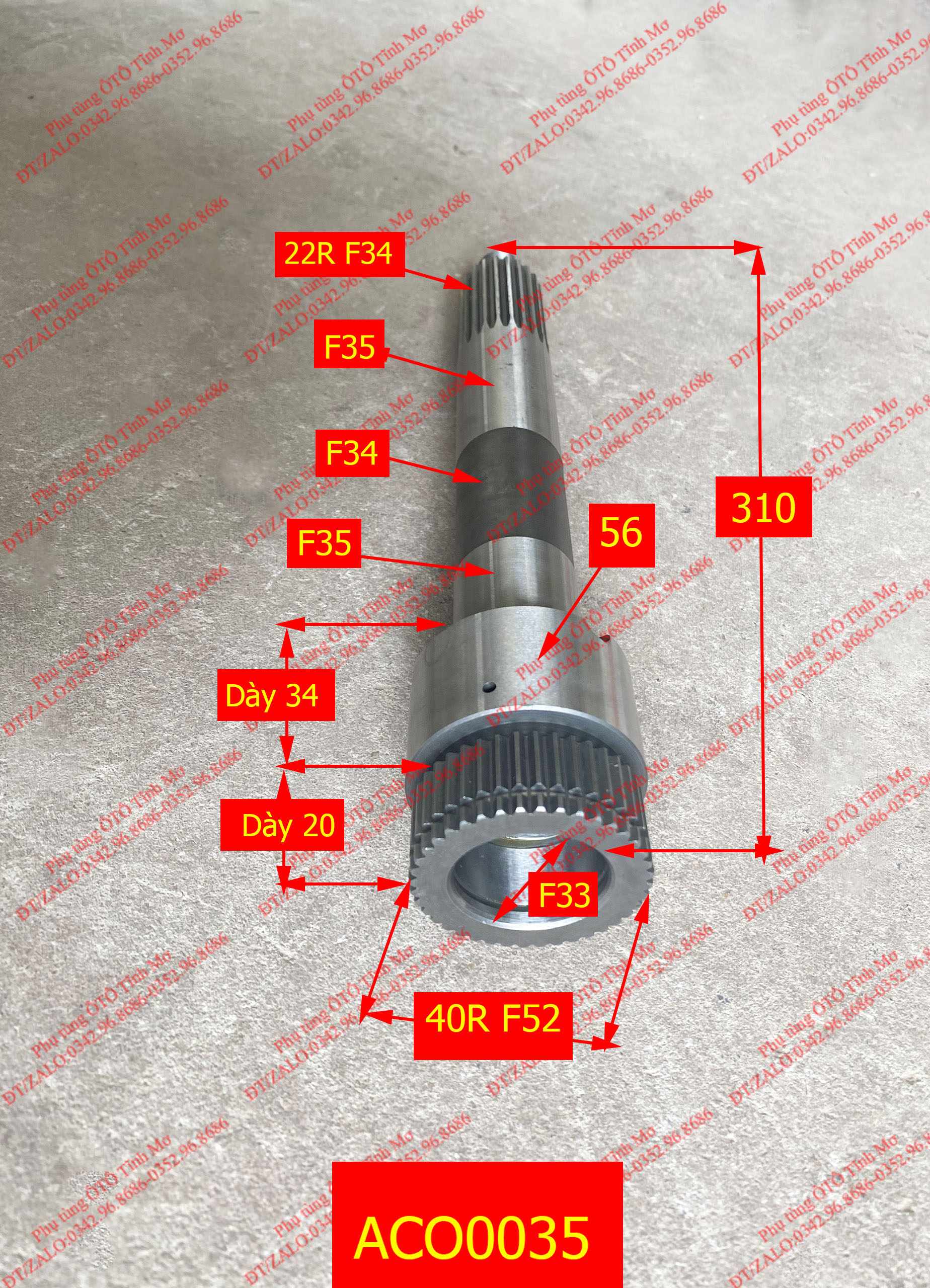 A cơ SP 22T/40T dài 31CM