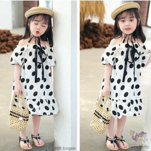 Giày sandal xỏ ngón đính ngọc trai phối nơ phong cách Hàn Quốc cho bé gái