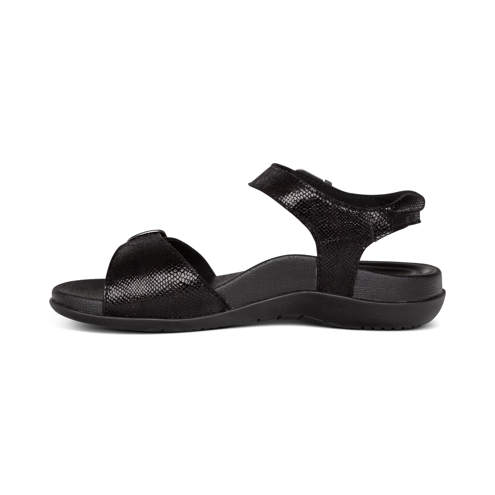 Sandal sức khỏe nữ Aetrex Carrie Black