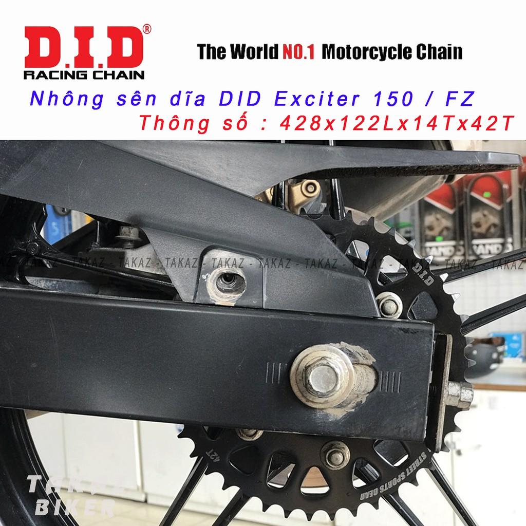 B1 Sên Nhông Dĩa Rời DID Yamaha FZ150 - Exciter 150 lên thông số 14T or 15T x 44T DID - Made in ThaiLan