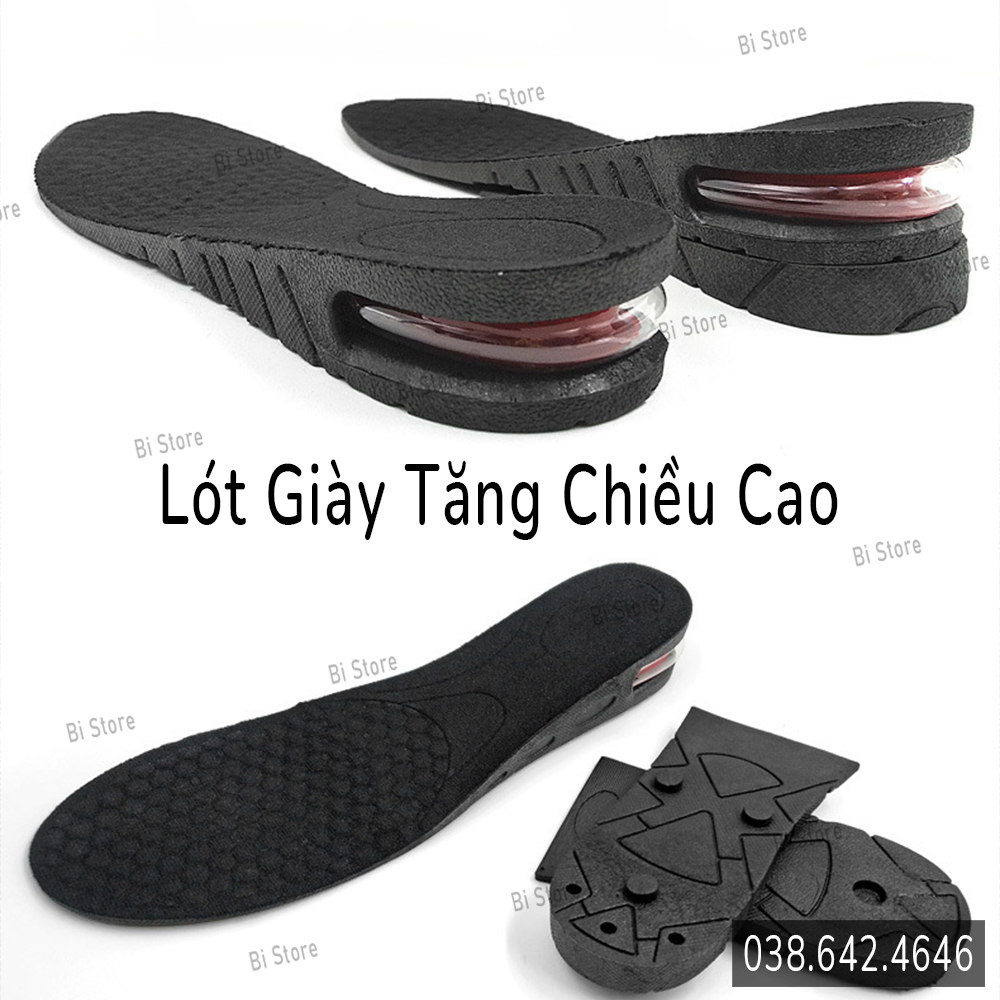 [Bán theo cặp] Lót giày tăng chiều cao 1,5 - 7,5cm có đệm khí cao cấp, thấm hút mồ hôi, thoáng khí, phù hợp với cả nam và nữ, chống trơn trượt (Cắt chỉnh size được tuỳ ý)