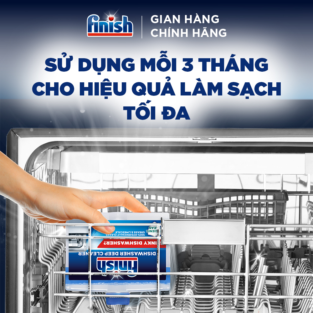 Combo Tiêu Chuẩn: 3 X Túi 30 Viên Nước Rửa Bát All In One Max + Nước Làm Bóng Rinse &amp; Shine Aid + Dung Dịch Tẩy Rửa Máy Rửa Chén Bát.