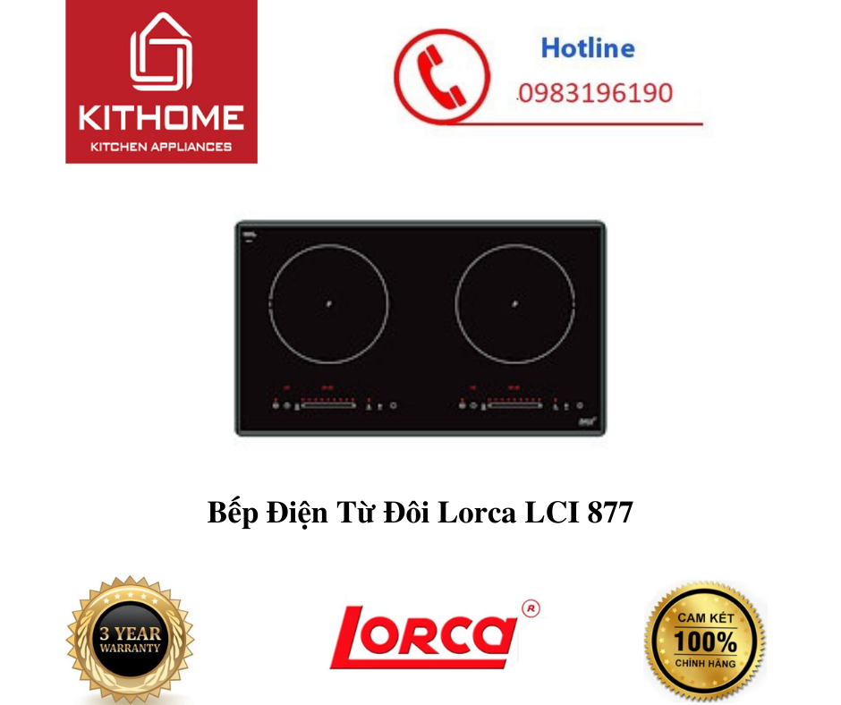 Bếp Điện Từ Đôi Lorca LCI 877 - Hàng chính hãng