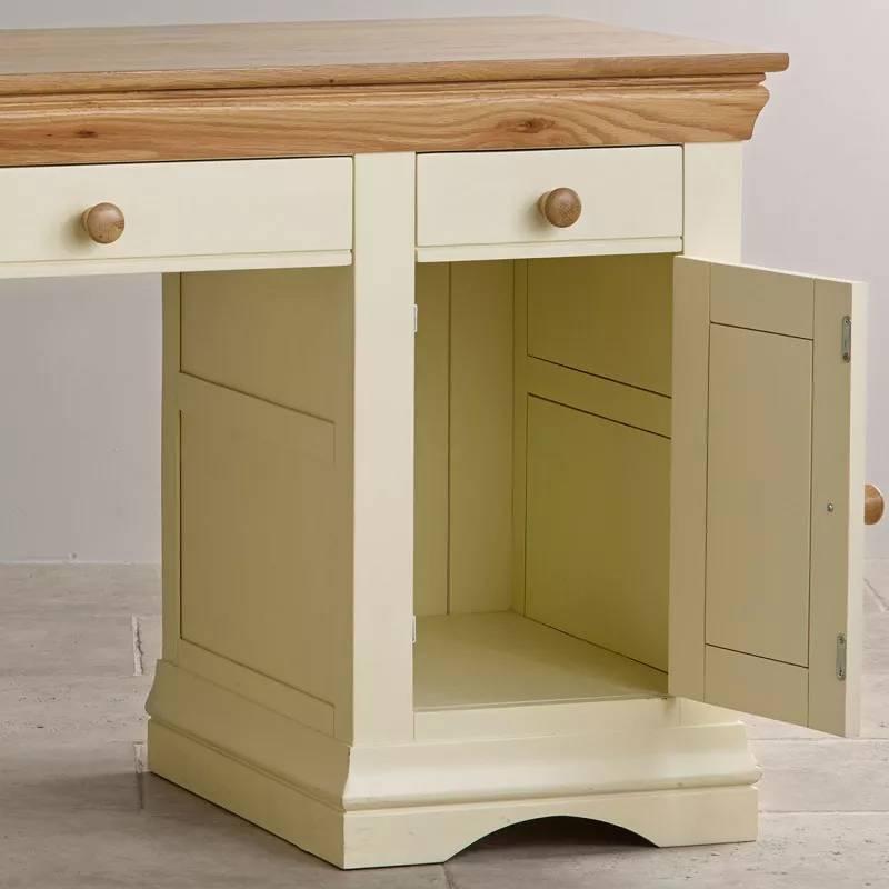 Bàn Làm Việc Country Cottage Gỗ Sồi Ibie OTDCOUO - Trắng