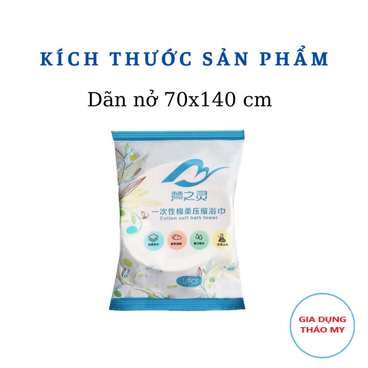 Khăn Tắm Nén Bằng Cotton Tiện Lợi Dùng Một Lần 70*140 cm - Khăn Nén Du Lịch - Khăn Nén Spa