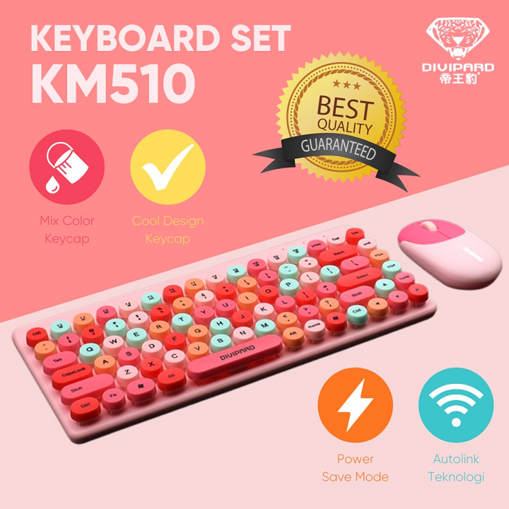 Combo bàn phím và chuột không dây Divipard KM510 - HÀNG CHÍNH HÃNG