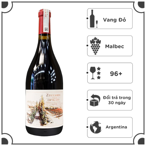 Rượu Vang Đỏ Zuccardi Finca Canal UCO 750ml 14.5% - Argentina - Hàng Chính Hãng