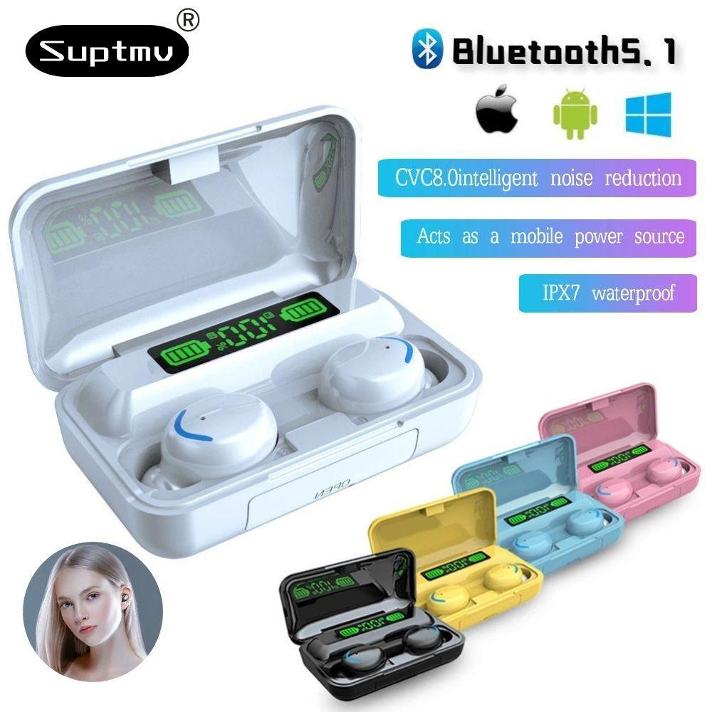 TWS Bluetooth 5.0 Thông Minh Màn Hình Hiển Thị Kỹ Thuật Số Không Dây Tai Nghe 9DStereo Thể Thao Chống Thấm Nước Tai Nghe Nhét Tai Tai Nghe Có Micro