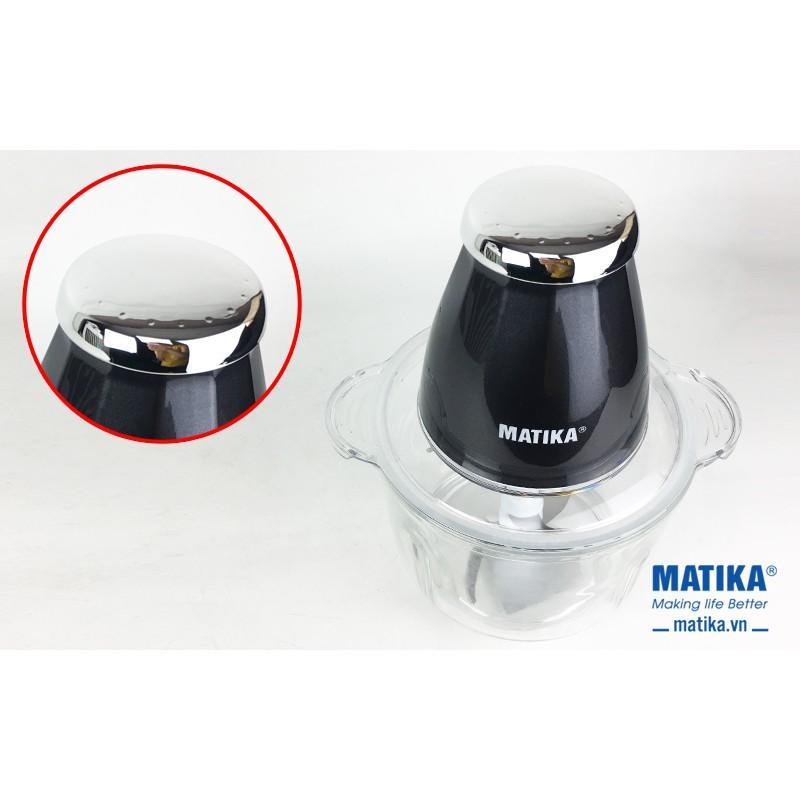 Máy xay thịt Matika MTK-3220 cối thủy tinh 2L công suất 300W- Hàng chính hãng
