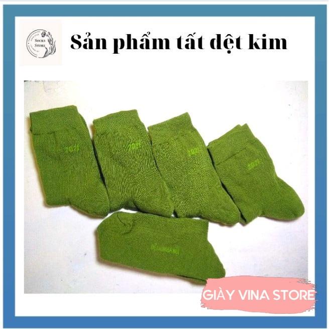 Tất xanh SQ CA BĐ Dệt Kim Cao Cấp Nam Cổ Cao Mềm Mại Co Giãn Thời Trang