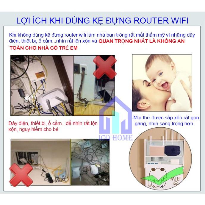 Hộp đựng wifi treo tường KHÔNG CẦN KHOAN hình mèo thần tài kiểu mới, giá rẻ - ICO HOME