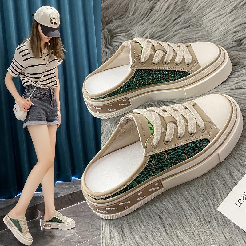 Giày thể thao sneaker nữ sục bata bánh mì độn đế Hàng Quảng Châu mẫu hot trend 2022