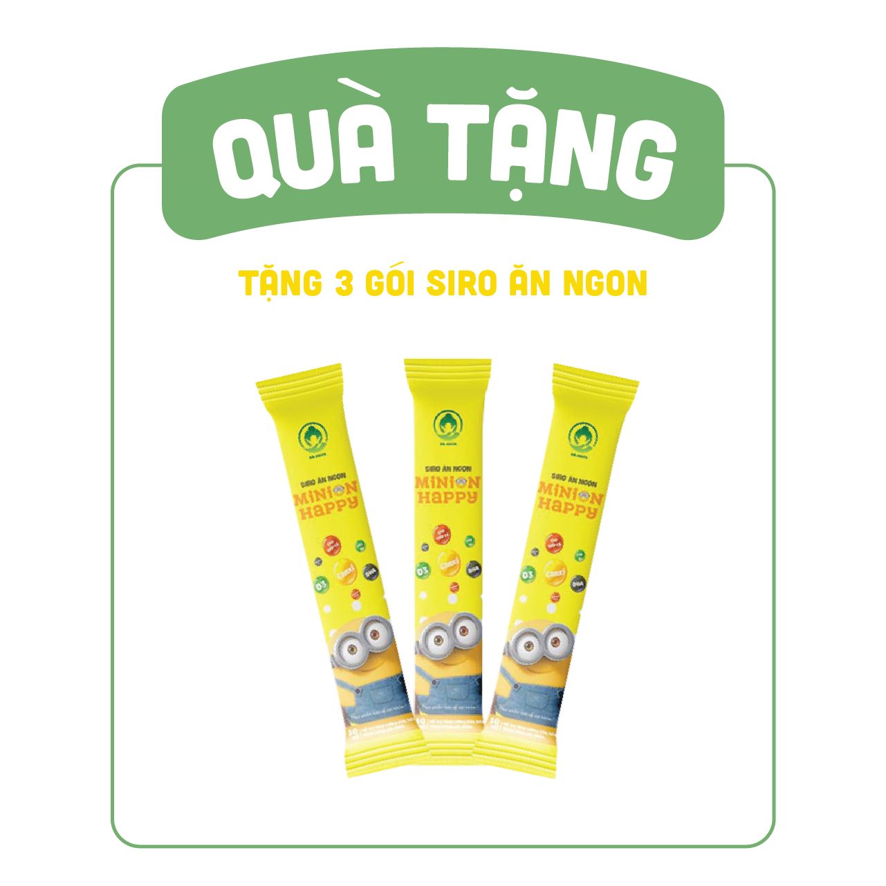 03 gói Siro ăn ngon MINION HAPPY DR.MAYA