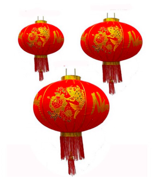 Đèn lồng trang trí ngày Tết - Size từ 30cm đến 50cm - Cây giả, hoa lụa Decor trang trí nhà cửa