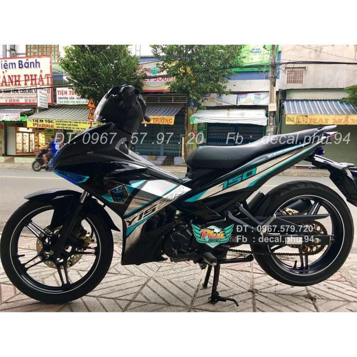 Tem Exciter 150 Y15ZR Đen bạc Crom