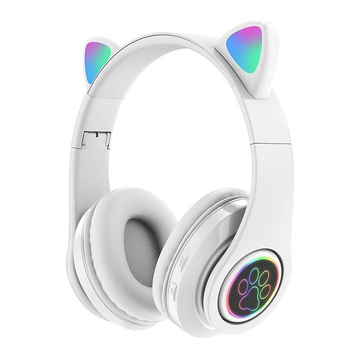 Tai nghe mèo dễ thương – Có đèn led – Kết nối bluetooth 5.0 - Tai headphone có micro