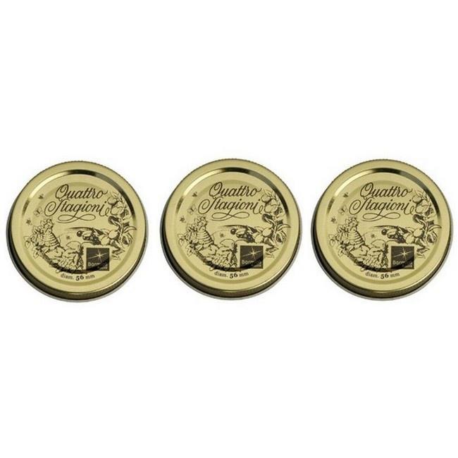 Combo 3 nắp hũ thủy tinh 56mm bằng thiếc dùng cho chai 200ml-400ml-1 lít- Hàng chính hãng