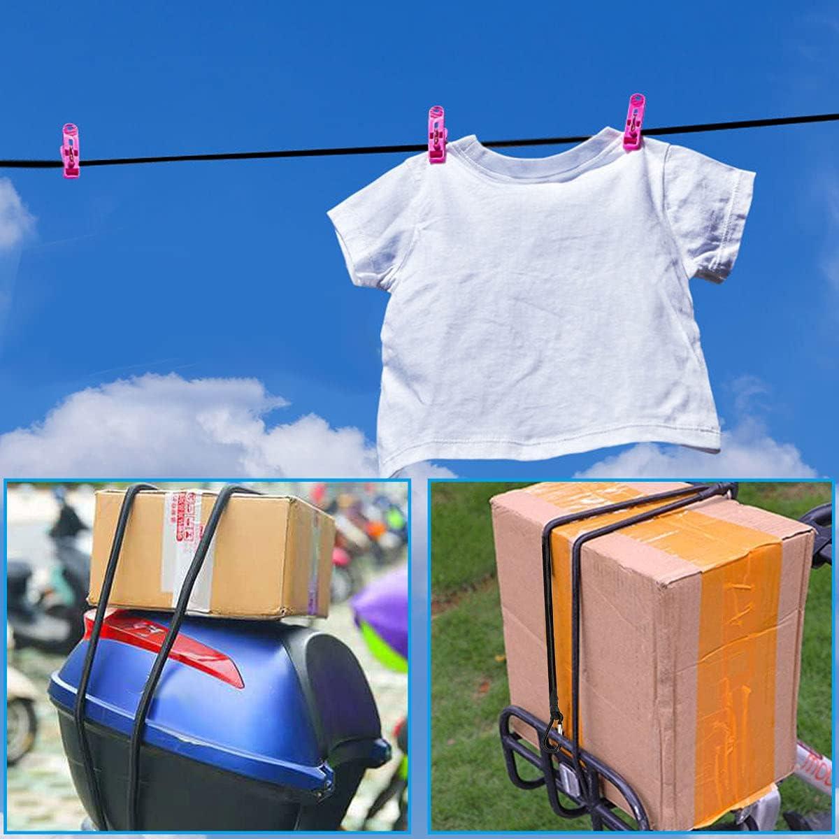 Dây Bungee, Dây Bungee, Dây Bungee có móc, Dây Bungee đen 4 mảnh, Dây Bungee có móc cho giá để hành lý Dây Bungee