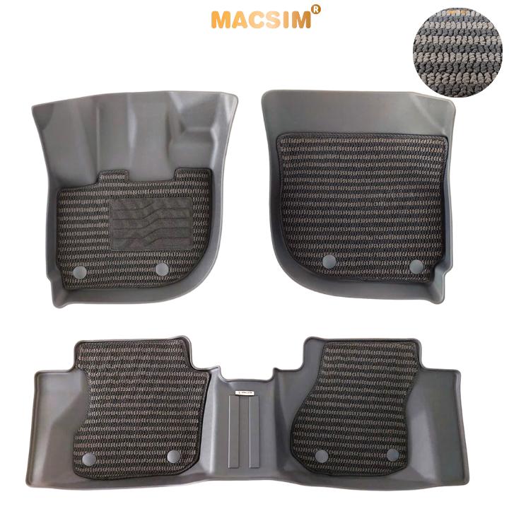 Thảm Lót Sàn 2 Lớp TPE Macsim City 2015+ Chuẩn Form, Bền, Không Mùi (sd3 xám đen ct)