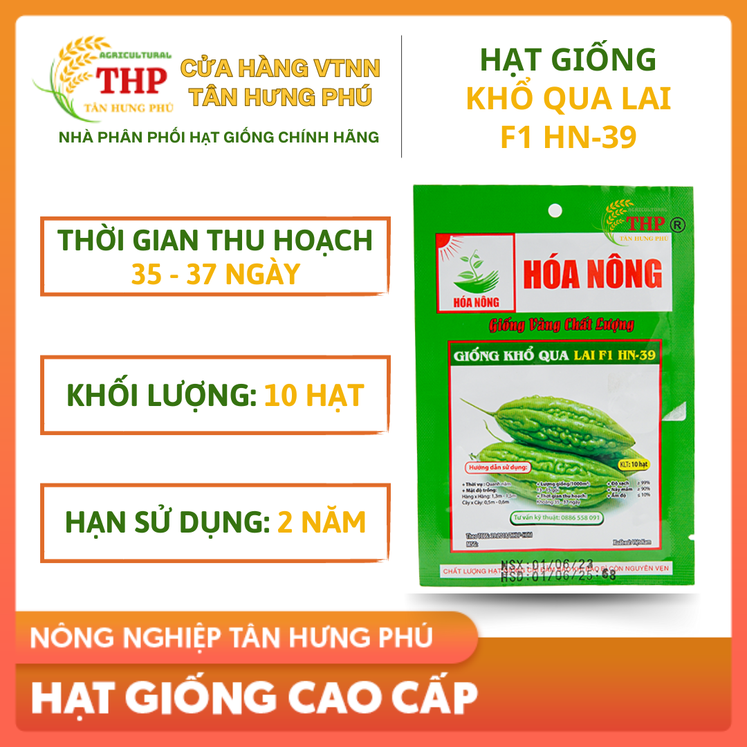 Hạt giống Khổ Qua lai F1 HN-39 | Hạt giống | gói 10 hạt