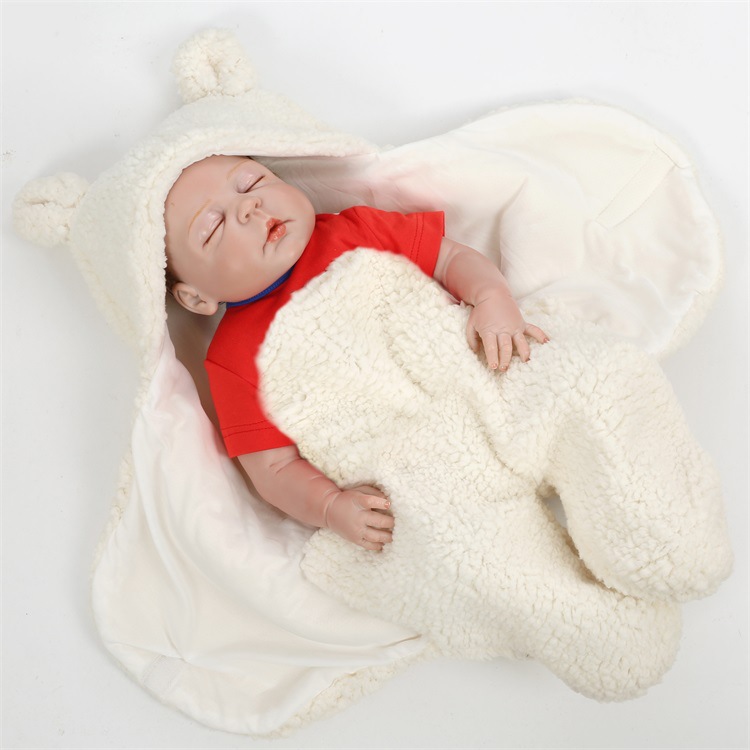 Chăn Quấn Ủ Kén Lông Cừu Baby Blanket Hình Thú Cao Cấp Cho Bé Yêu