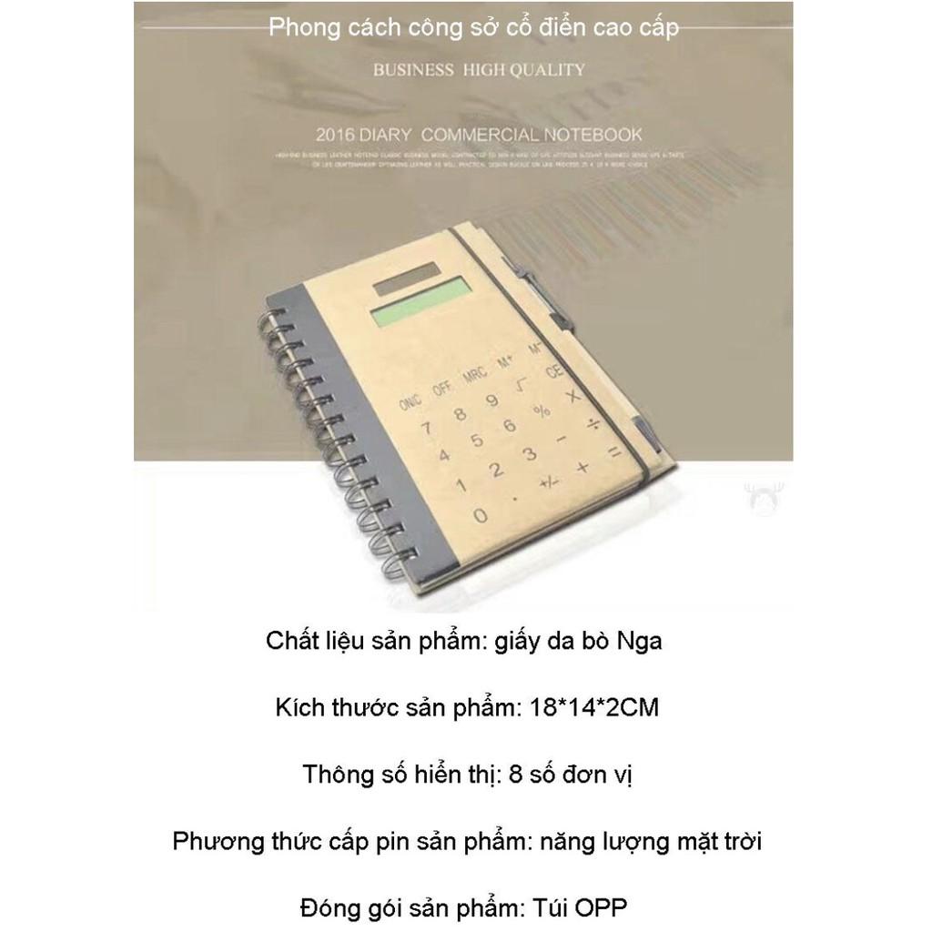 Sổ ghi chép kiêm máy tính linh hoạt 8 digit LCD