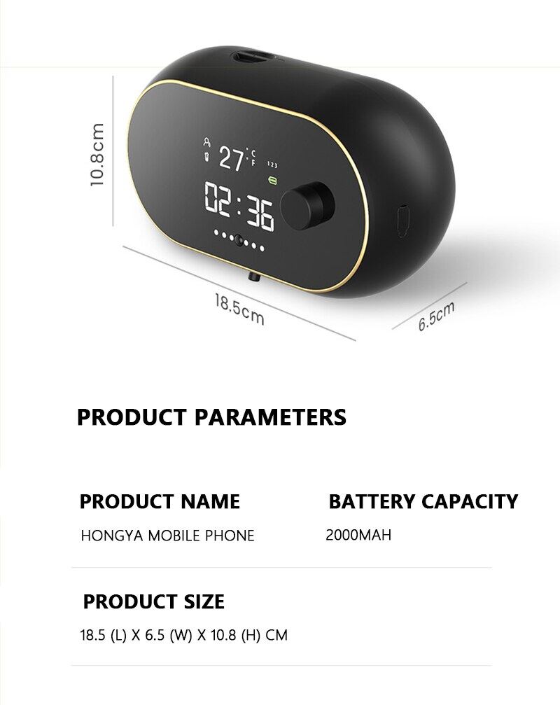 Hộp Tạo Bọt Xà Phòng Hiển Thị Giờ Và Nhiệt Độ BASIN BOXTECH CE tặng 1 chai xà phòng - hàng cao cấp