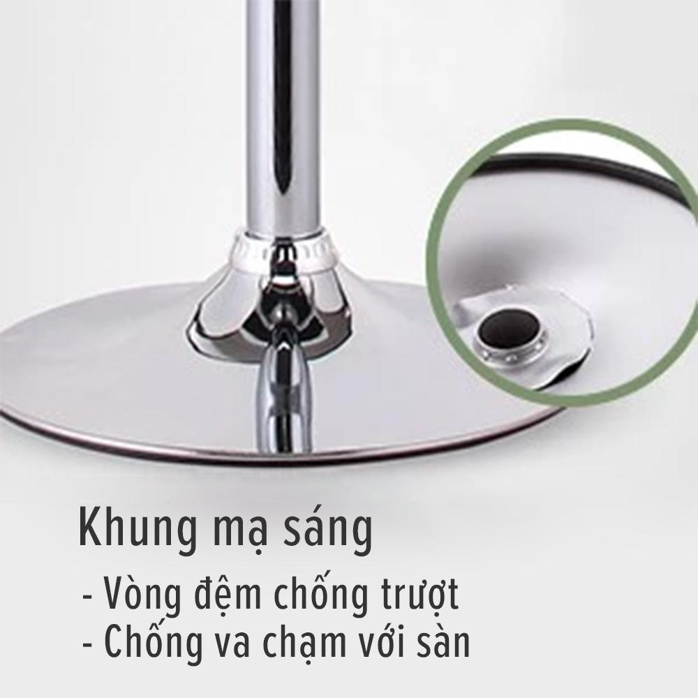 Ghế Bar Mandal Có Tay Chân Thép Mạ